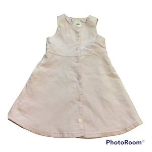 GIRLS BABY GAP SLEEVELESS DRESS BARBIE PINK FRONT BUTTON LINED